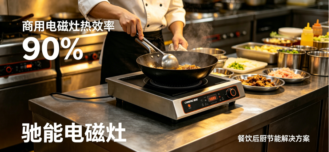 商用电磁灶热效率能达到多少？驰能90%热效率技术揭秘